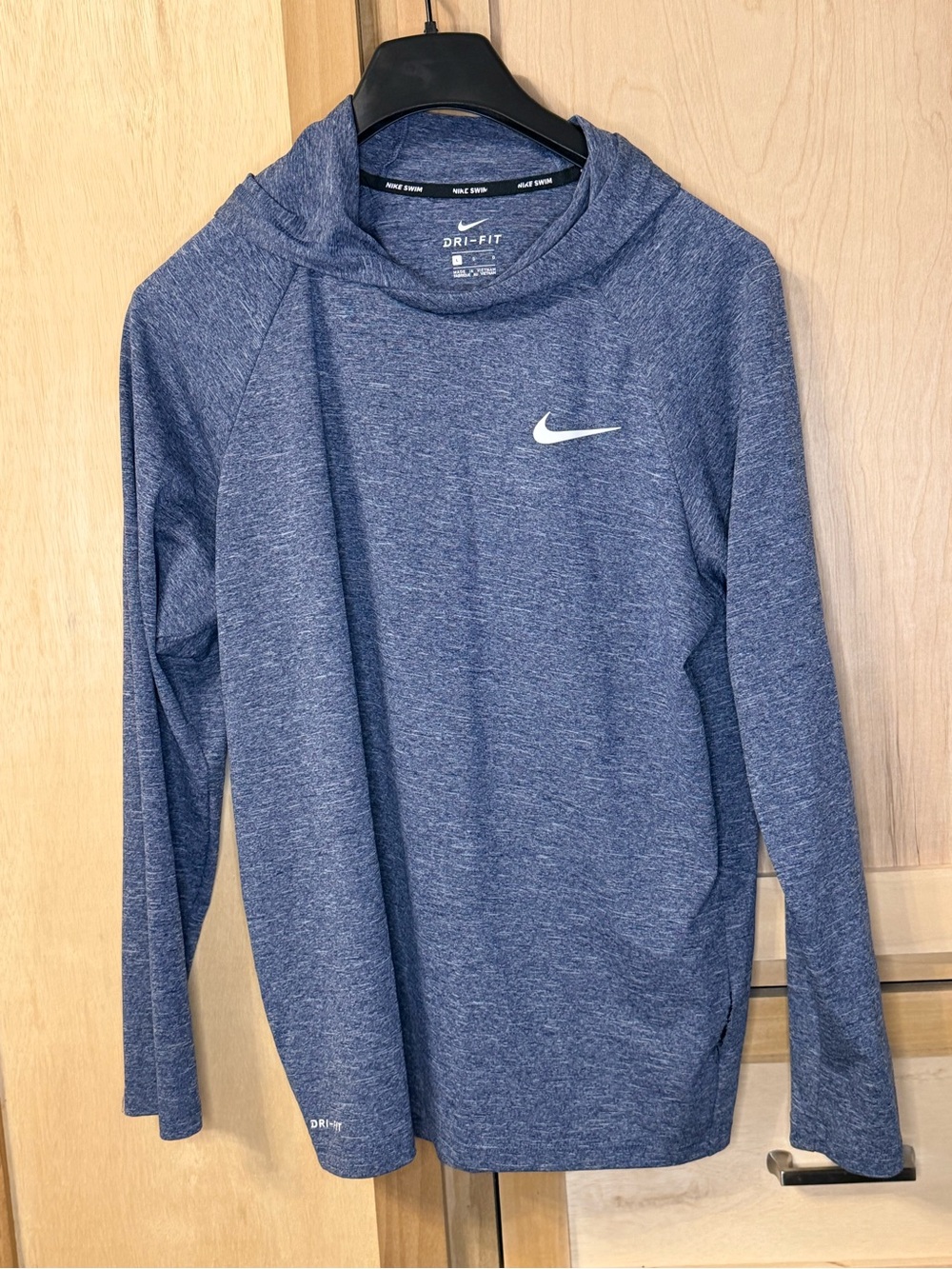Nike Heathered Navy Dri-FIT Long Sleeve Hoodie